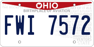 OH license plate FWI7572