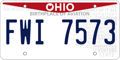 OH license plate FWI7573