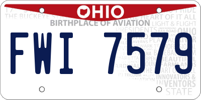 OH license plate FWI7579