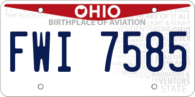 OH license plate FWI7585
