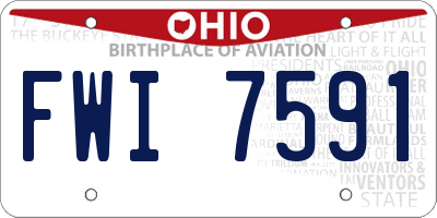 OH license plate FWI7591