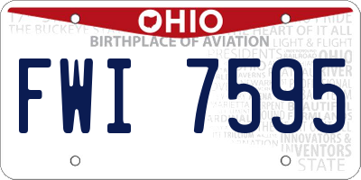 OH license plate FWI7595