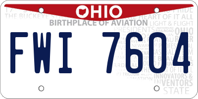 OH license plate FWI7604