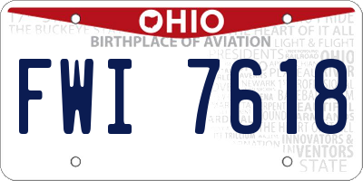 OH license plate FWI7618