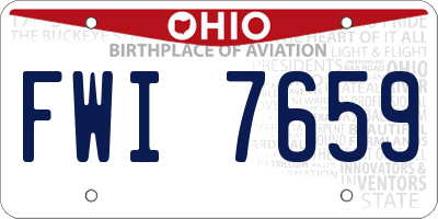OH license plate FWI7659