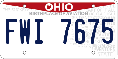 OH license plate FWI7675