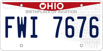 OH license plate FWI7676
