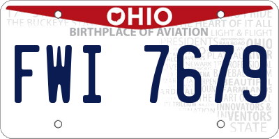 OH license plate FWI7679