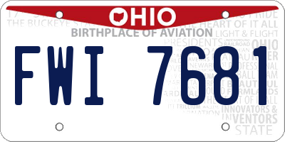 OH license plate FWI7681