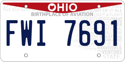 OH license plate FWI7691