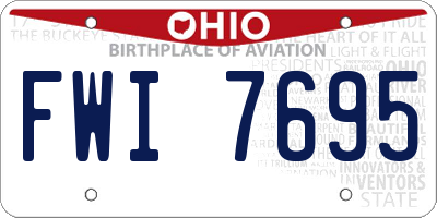 OH license plate FWI7695