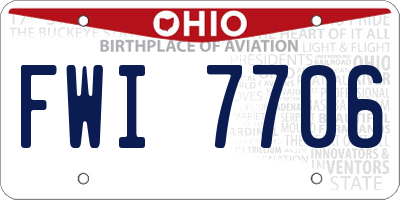 OH license plate FWI7706