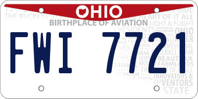 OH license plate FWI7721