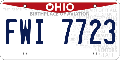 OH license plate FWI7723