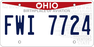 OH license plate FWI7724