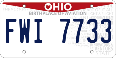 OH license plate FWI7733