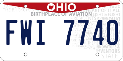 OH license plate FWI7740