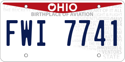 OH license plate FWI7741