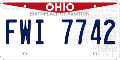 OH license plate FWI7742