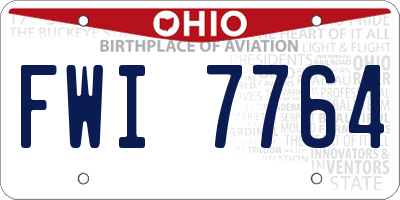 OH license plate FWI7764