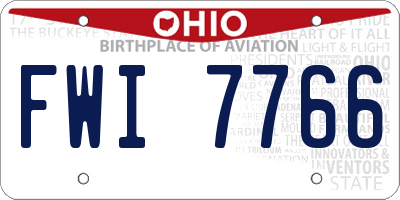 OH license plate FWI7766