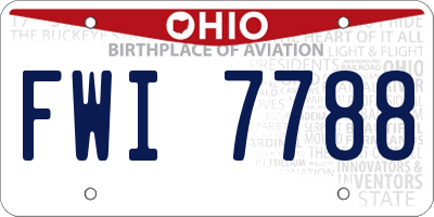 OH license plate FWI7788