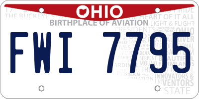 OH license plate FWI7795