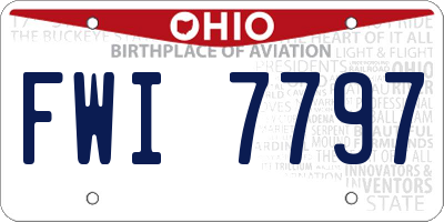 OH license plate FWI7797
