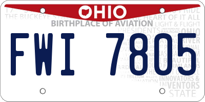 OH license plate FWI7805