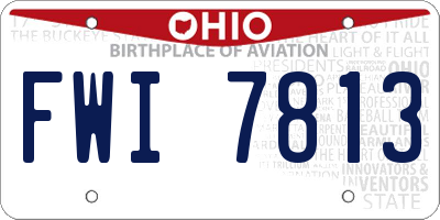 OH license plate FWI7813