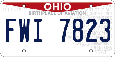 OH license plate FWI7823