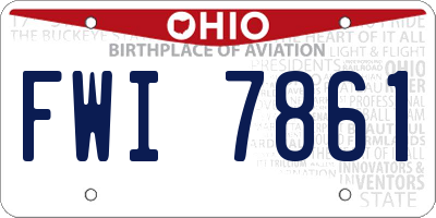 OH license plate FWI7861