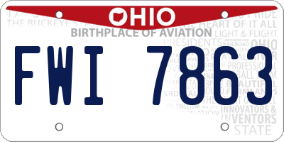 OH license plate FWI7863