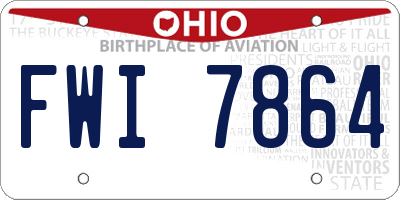 OH license plate FWI7864