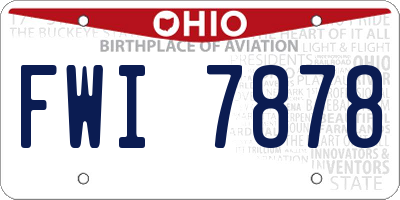 OH license plate FWI7878