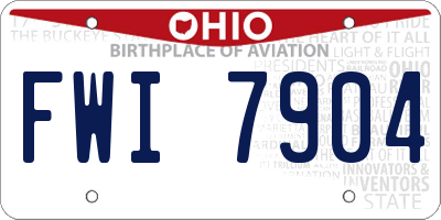 OH license plate FWI7904