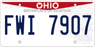 OH license plate FWI7907