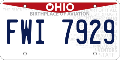 OH license plate FWI7929