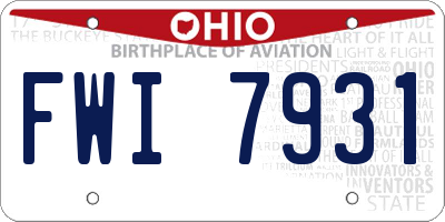 OH license plate FWI7931