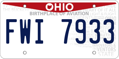 OH license plate FWI7933