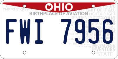 OH license plate FWI7956