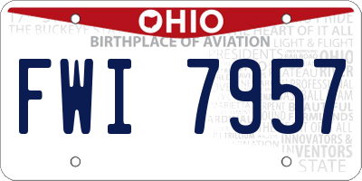 OH license plate FWI7957