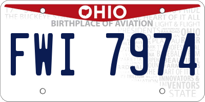 OH license plate FWI7974