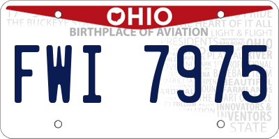 OH license plate FWI7975