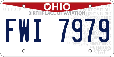 OH license plate FWI7979