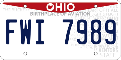 OH license plate FWI7989