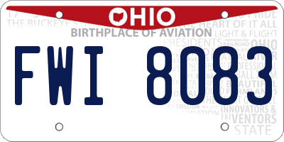 OH license plate FWI8083