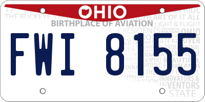 OH license plate FWI8155