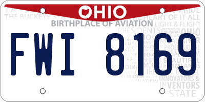 OH license plate FWI8169