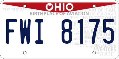 OH license plate FWI8175